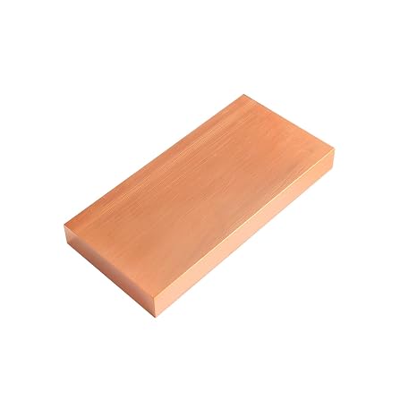 Copper Flat Bar 3/8"x 2"x 4" Length (1PCS,10 * 50 * 102mm)