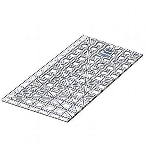 TrueCut Rectangle 12.5 x 6.5 Quilting Ruler with Track and Guide for Straight Cuts - Innovative Quilting and Sewing Ruler for Accurate Fabric Cuts with 18th Measurements