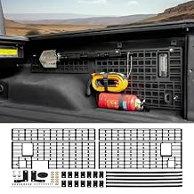 Side Molle Panel Compatible with 2019-2024 Jeep Gladiator JT Bed Storage Cargo Rack Truck Bed Organizer No Drilling Fits for Gladiator Accessories