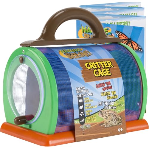 Nature Bound Critter Cage Bug Catcher and Habitat Kit | Bug Catcher for Kids | Bug House and Critter Keeper with Activity Booklet | Indoor Bug Catcher Toy for STEM Learning | Ages 3 | Green