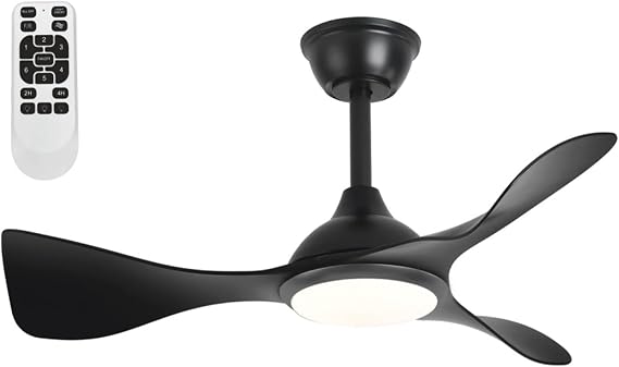 Cata CT-3001 Modern Tavan Vantilatörü Siyah LED Işıklı ve Uzaktan Kumandalı LED Sessiz Motor Şık Tasarım 3 Renk Moduyl [Enerji Sınıfı F]