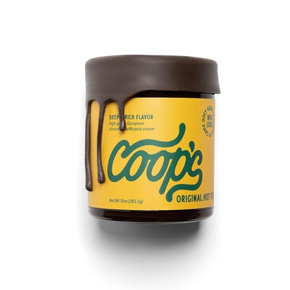 Coop's Original Hot Fudge: Gourmet, All Natural, Handcrafted, Gluten Free, Non-GMO, Chocolate Ice Cream Toppings, Sundae, Desserts, 10 Ounce