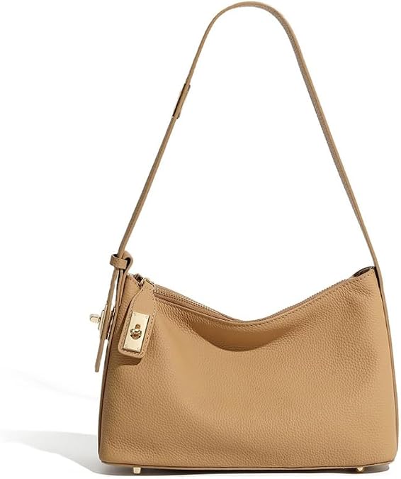 Hobo Bag Slouchy with Secure Zipper Closure and Adjustable Multiway Strap Genuine Leather Shoulder Purse for Women