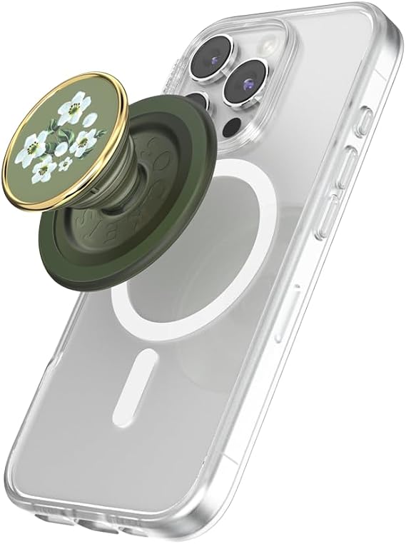 PopSockets Phone Grip for MagSafe, Magnetic Holder- Floral Relief