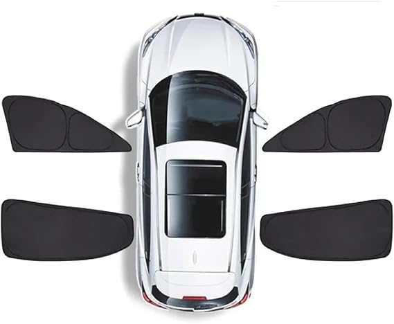 Car Side Window Sunshade for Kia Seltos 2020 2021, Front Rear Full Window UV Protection Sunshield, Breathable Stretchable Privacy Curtains, C/4 Side Windows