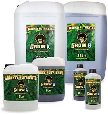 Monkey Nutrients Grow & Bloom 1L 5L Veg Nutrient & Flowering Enhancer (Grow 1L)