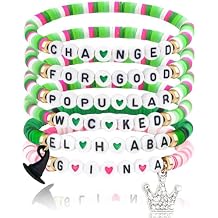 for Wicked-Bracelets Set - Witch-Hat & Crown-Charm Friendship Bracelet, Glinda-Elphaba Witch Merch Bracelet, Birthdays Party Favors Presents Accessories for Women Bff Couples Fans