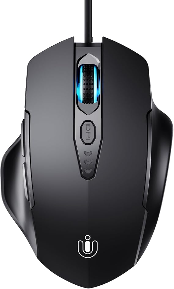 Uineer Wired Mouse 7200 DPI 6 Buttons Ergonomic Plug & Play