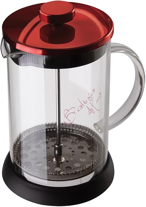 Berlinger Haus, Coffee and Tea Plunger, 650ml, Burgundy Collection, Borosilicate Glass, Heat Resistant to 180C, Bottom No Slip Silicone, Easy to Use, Easy to Clean