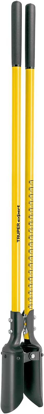 Truper Expert Post Hole Digger, 48-Inch Fiberglass Handles with Cushion Grips, Heavy-Duty Steel Blades, Professional Grade Fencing and Landscaping Tool (Model CA-38F / 11982)