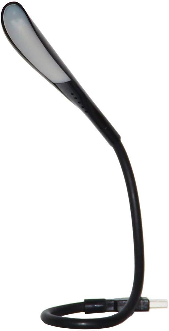 USB Reading Lamp with 14 LEDs Dimmable Touch Switch and Flexible Gooseneck for Notebook Laptop, Desktop, PC and MAC Computer + On/Off Setting (14 LED, Black)