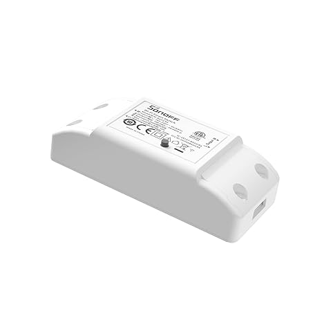 SONOFF Smart WiFi Light Switch 10A 2400W, Wireless Relay Switch Universal DIY Module for Smart Home Automation, Works with Alexa/Google