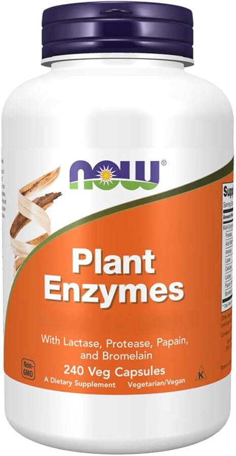 Now Foods Plant Enzymes Enzyme Mix 240 Vegan Capsules Laboratory Tested Gluten Free Soy Free Vegetarian