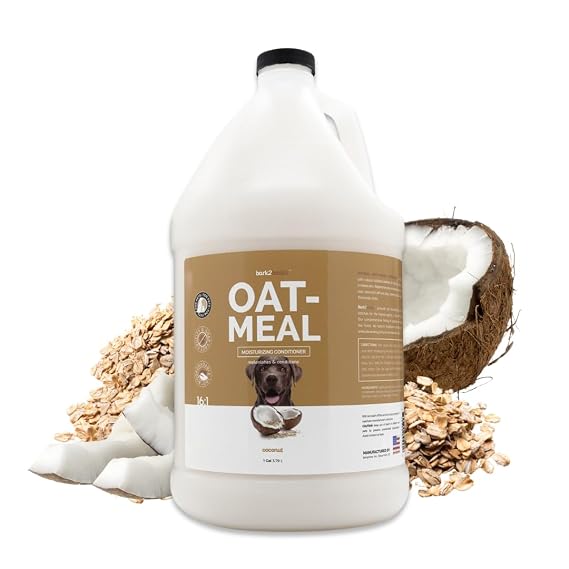 Bark2Basics Oatmeal Dog Conditioner for Itchy Skin Relief, 1 Gallon, 16:1
