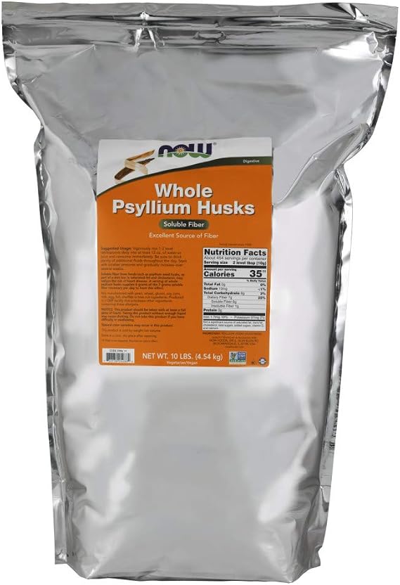 NOW Foods - Whole Psyllium Husk Mega Pack - 10 lbs.