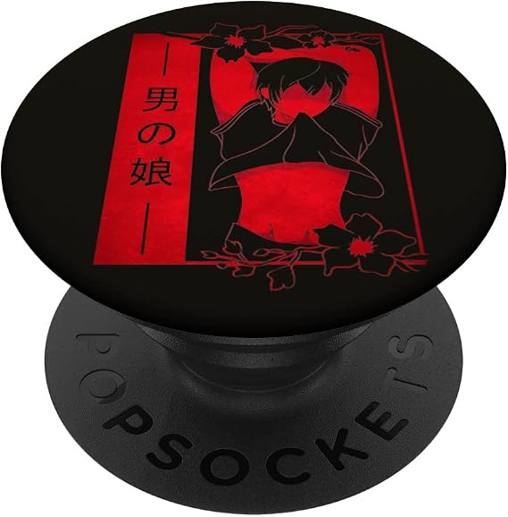 Femboy Anime Boy Gay Japanese Goth Soft Grunge Aesthetic PopSockets Standard PopGrip