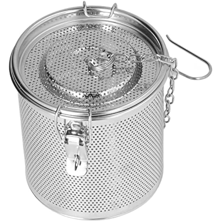 AUNMAS Stainless Steel Seasoning Strainer Fine Mesh Filter Tea Infuser with Chain for Loose Leaf Soup Broth Sauce Steeping