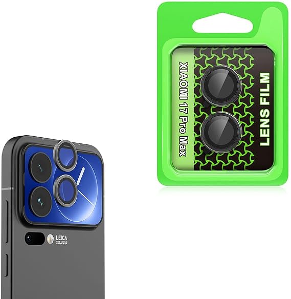 Coverzone Xiaomi 17 Pro Max ile uyumlu Kamera Lens Koruma CL-07 Görüş Açısını Bozmayan Yüksek çözünürlüklü Premium Kamera Lens Koruma Siyah