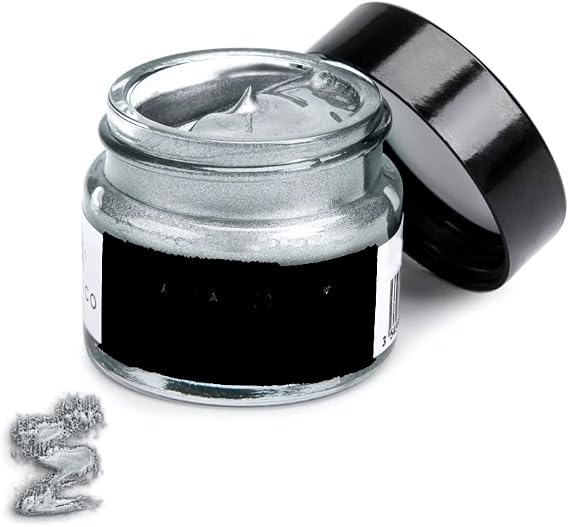 Leather Repair & Recolouring Cream - Surface Crack Filler for Couches, Furniture and Shoes - Couch and Seat Colour Restorer & Cat Scratch Remover - 397 Silver Metallic