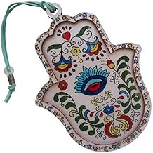 Artistic Hamsa Hand Wall Decor Hanging Priestly Blessing Evil Eye Protection for Home & Gift 6.5"