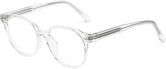 ANRRI Pink Blue Light Glasses For Women Retro Round Blue Light Filter Computer Eyeglasses Fashion Anti Eyestrain