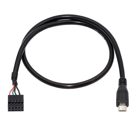 chenyang USB 2.0 9Pin 10Pin Motherboard Header to Micro USB 5Pin Data Cable 0.5M