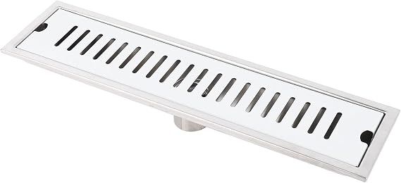 16 Inch Linear Shower Drain, Easy Installation Rectangular Shower Floor Drain Large Drainage Capacity for Bathrooms