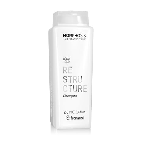Framesi Morphosis Restructure Shampoo - Rebuilding Shampoo for Damaged Hair - Sulfate Free Shampoo - Helps Repair and Revive to Support Smoother, Softer Hair - Weightless and Color Safe (8.4 Fl Oz)