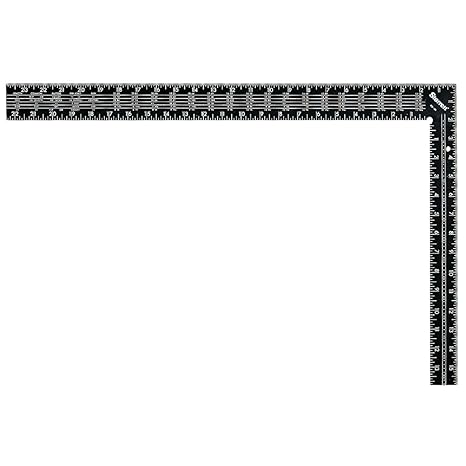 Starrett Standard L-Shaped Tempered Steel Rafter Square with Solid One Piece Construction - Ideal for Professionals and Home Improvement - 24" Length, 1-1/2" Width - RS-24