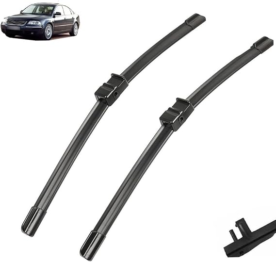 Car Wiper Compatible with VW Passat B5 B5.5 2002-2005 Front Wiper Blades Soft Rubber Windscreen Wipers Auto Windshield 21" 20" 525mm 500mm (Color : 2 PCS)