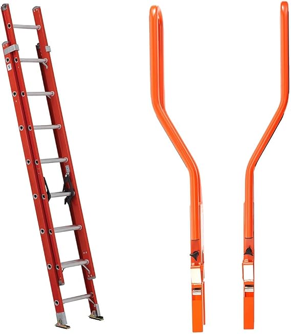 Louisville 16' Extension Ladder and Guardian Ladder Extension Safety System Bundle