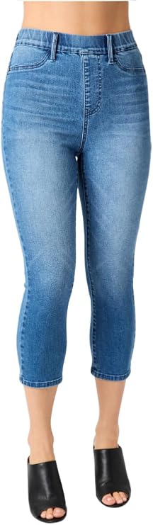 Judy Blue High Rise Cool Denim Pull On Capri Jeans