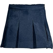 Lands' End School Uniform Girls Solid Box Pleat Skirt Above Knee