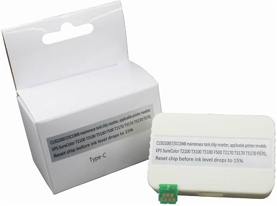 Maintenance Box chip Resetter S2100 S210057 Compatible for T2170 T3170 T3170X T5170 T2100 T3100 T5100 F570 F571 SC-F570 SC-F571 Printer