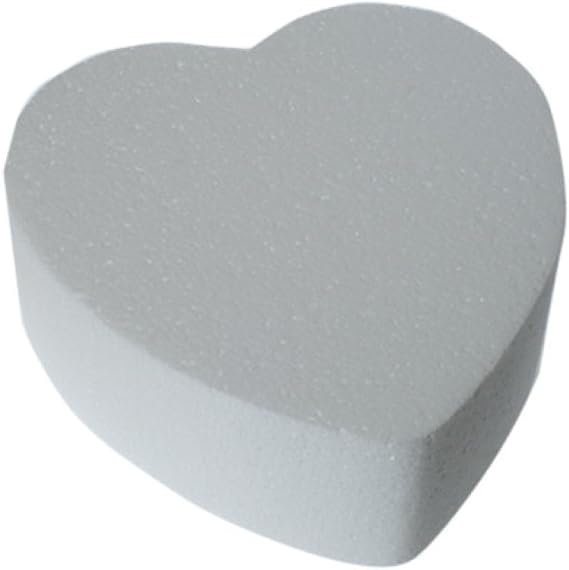 Oasis Supply Dummy Heart-Shaped Cake, 3" High x 14" Wide, White