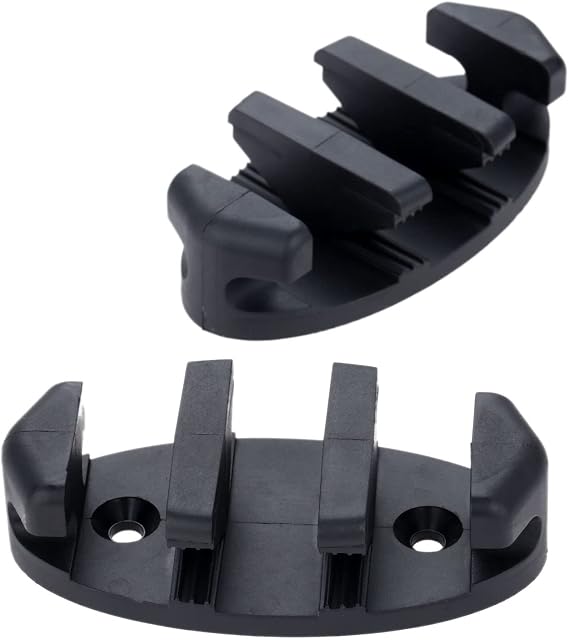 Yetaha 2Pcs Black Nylon Zig Zag Cleats for Kayak Boat Marine Accessories