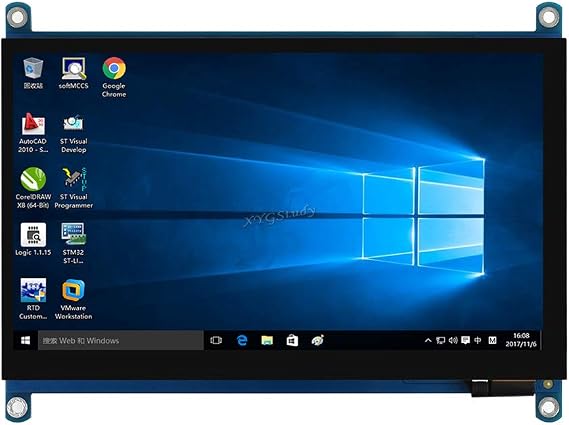 7 inch QLED Quantum Dot Display IPS HDMI 1024600 Capacitive Touch Screen G+G Toughened Glass Panel for Raspberry Pi 4 3 Raspbian Retropie Jetson Nano Xbox360 PS4 Switch etc @XYGStudy
