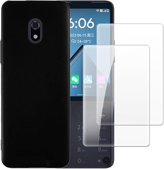 Shantime Case and Screen Protector for Xiaomi Duoqin F22 Pro - Black