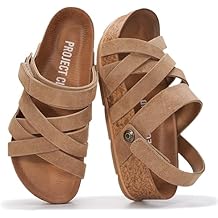 Project Cloud 100% Genuine Leather Platform Sandals Women Strappy Wedges with Comfortable Plush Insole Lightweight & Non Slip Wedge Sandals for Women 2026
