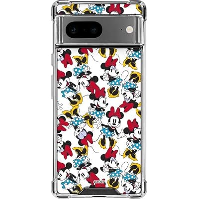 Skinit Clear Phone Case Compatible with Google Pixel 7 - Officially Licensed Disney Minnie Mouse Rockin Minnie Pattern Design