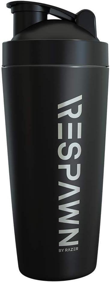 RESPAWN BY RAZER, Vacuum-Insulated Stainless Steel Shaker Cup, 20oz, Black