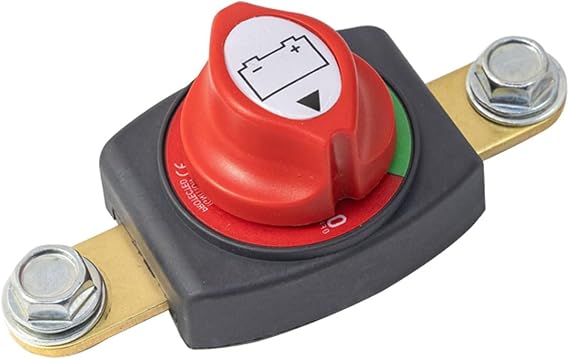 Side Post Battery Disconnect Master Switch, 12-48V Heavy Duty Battery Cut-Off Switch Disconnect Isolator, Power Kill Switches Shut Off for Car, ATV, RV, Boat and Vehicle Batteries (Side Post)