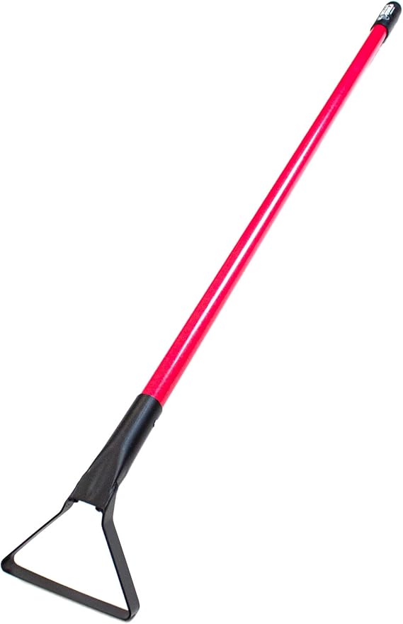 BULLY TOOLS 12-Gauge Loop Hoe w/Fiberglass Handle - Heavy-Duty Garden Hoe Tool for Weeding, Gardening, Landscaping - Durable Tool for Everyday Garden Soil and Lawn Preparation - Made in The USA