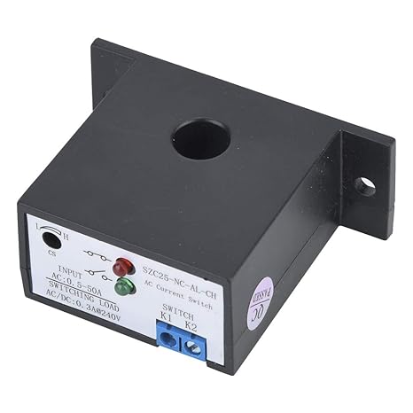 AC 0.5-50A Current Sensing Switch,SZC25-NC-AL- Current Relay Monitoring,Adjustable Normally Close Current Switch,