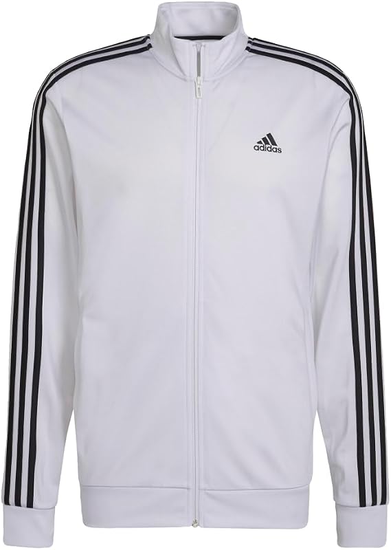 adidas Mens Essentials Warm-Up 3-Stripes Coats Jackets Outerwear - Blue