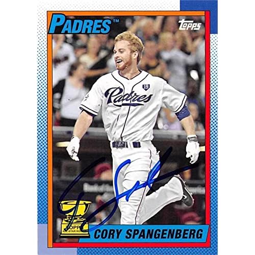 Sports Memorabilia Autograph Warehouse 248074 Cory Spangenberg Autographed Baseball Card - San Diego Padres 2015 Topps Archives - No. 90ASICS Rookie Cup