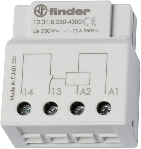 Finder 13 Relays 230 V AC Coil 1 NO Contact DIN Rail 12 A 400 mW