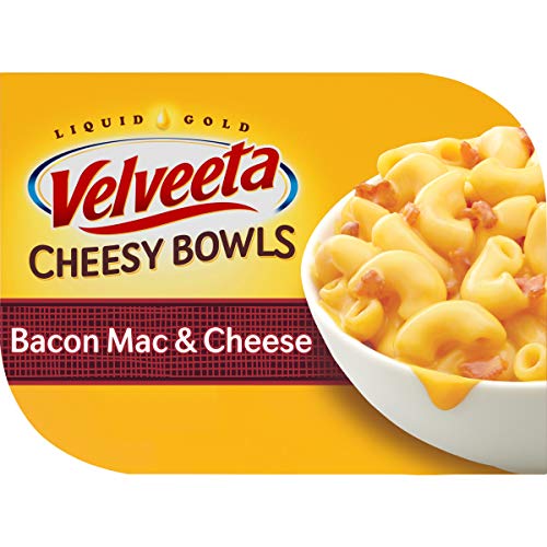 Velveeta Cheesy Bowls Bacon Mac & Cheese with Smoky Cheese Sauce Microwavable Meal 6 ct Pack, 9 oz Containers
