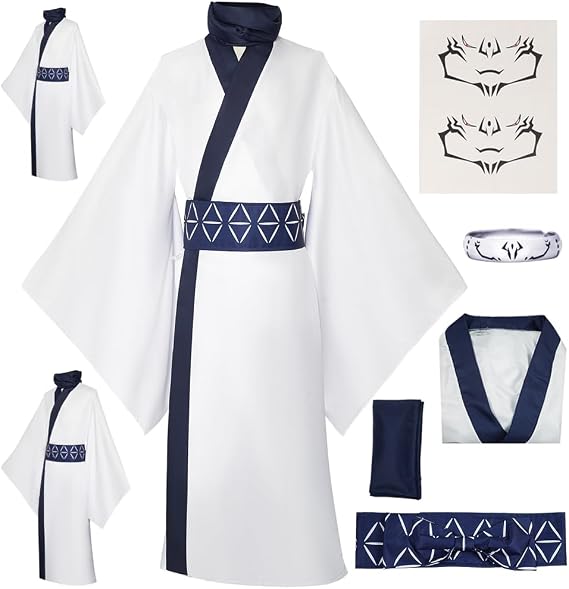 Ryomen Sukuna Costume Sukuna Kimono Tattoo Sticker Outfit Suit
