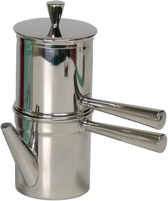 Ilsa Stainless Steel Neapolitan Coffee Maker with Spout, 6 Cup